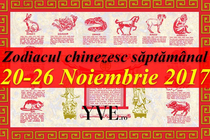 Zodiacul chinezesc săptămânal 20-26 Noiembrie 2017