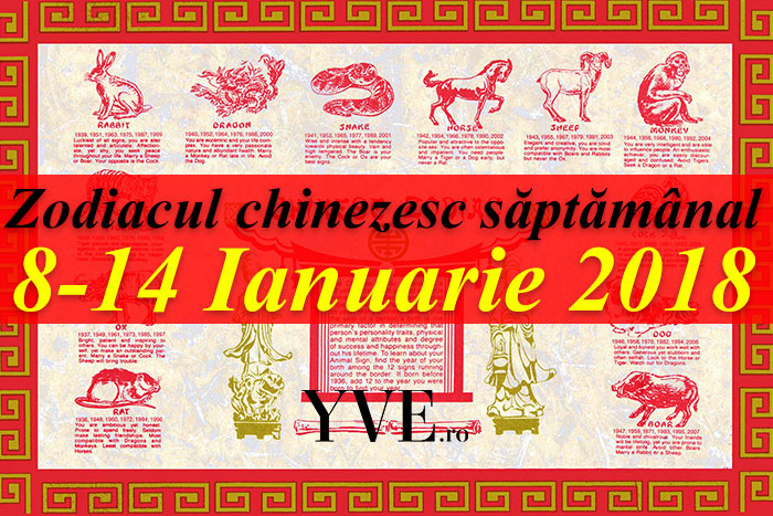 Zodiacul chinezesc săptămânal 8-14 Ianuarie 2018