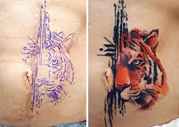 tatuaje care ascund perfect cicatricile 17