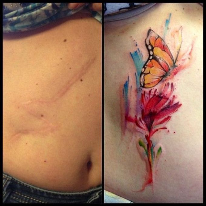 tatuaje care ascund perfect cicatricile 18