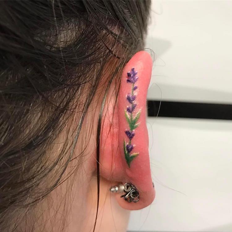 tatuaje in zona urechii 5