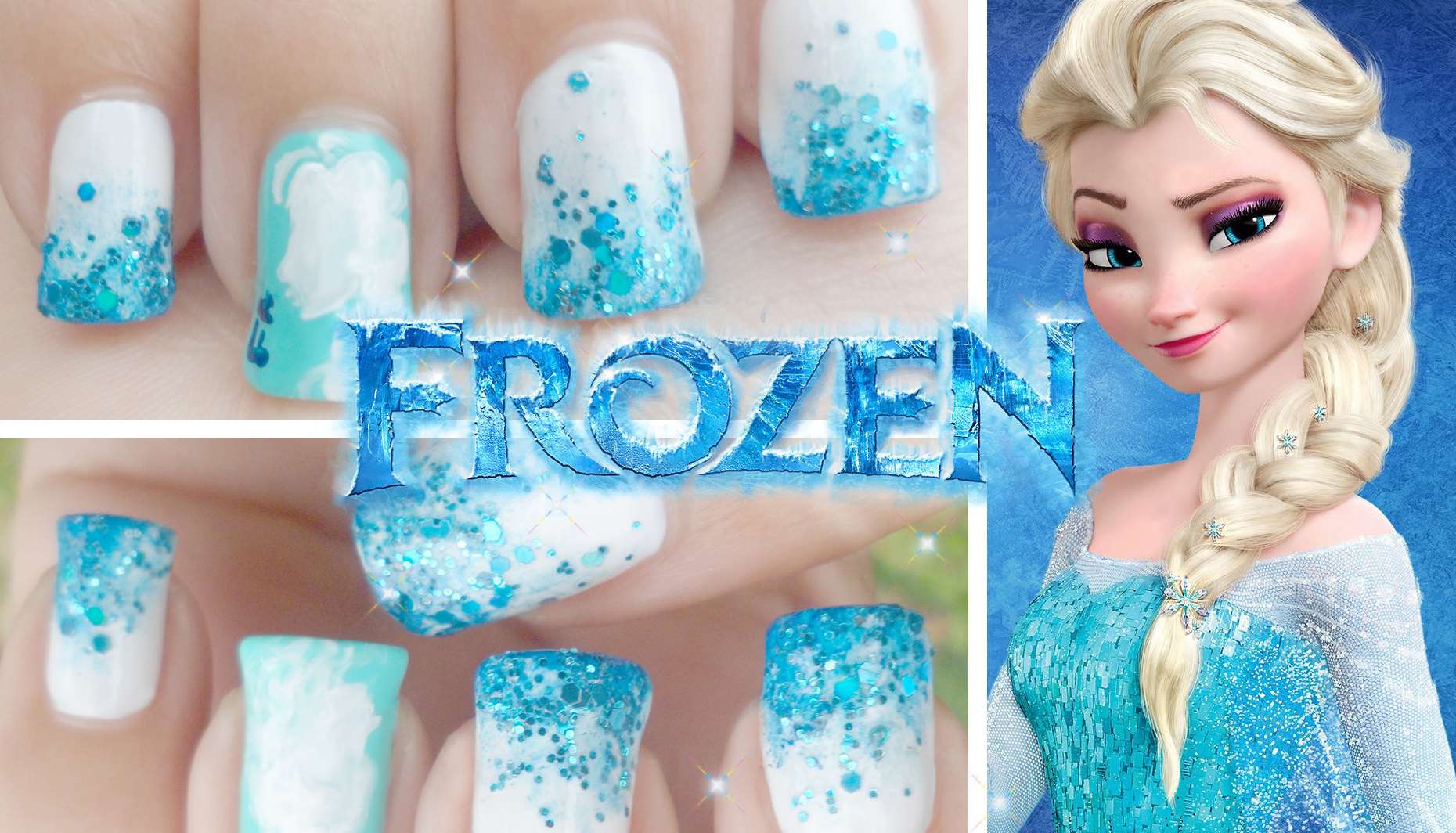 model unghii Frozen Elsa
